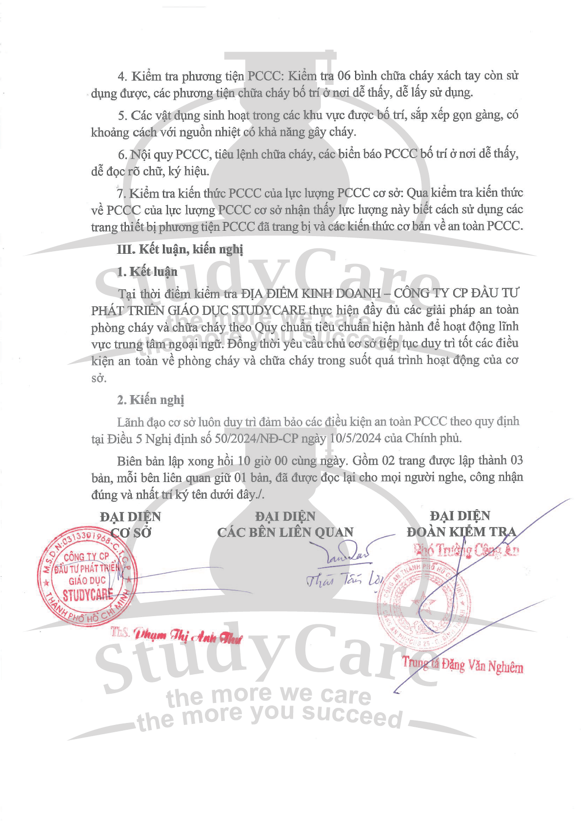 Giấy phép phòng cháy chữa cháy trang 1